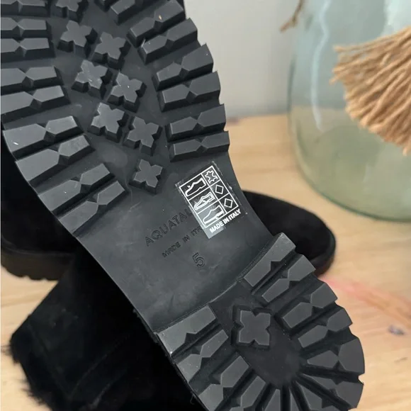Aquatalia Black Fur-Lined Winter Boots - Picture 2 of 4